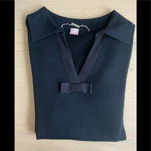 Black on black Pink Tartan merino sweater